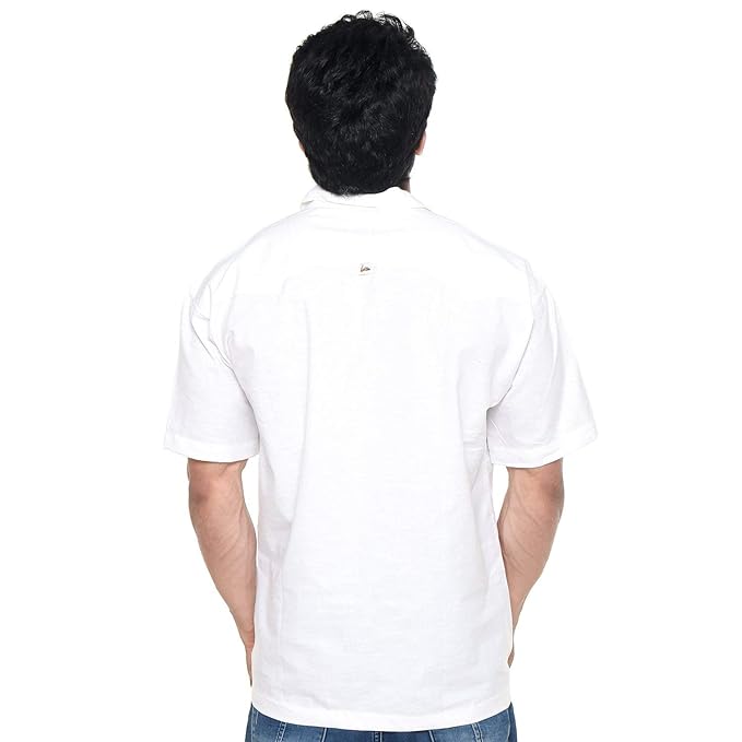 Twist99 Mens Cotton Linen Half Sleeve Plus Size Short Kurta