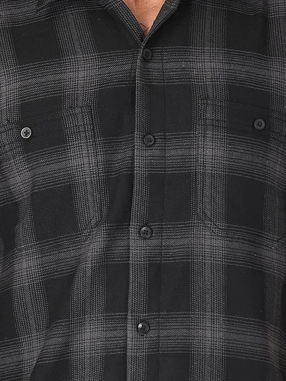 Twist99 Men's Checkered Regular Fit Half Sleeve Cotton Shirts Plus Sizes for Men