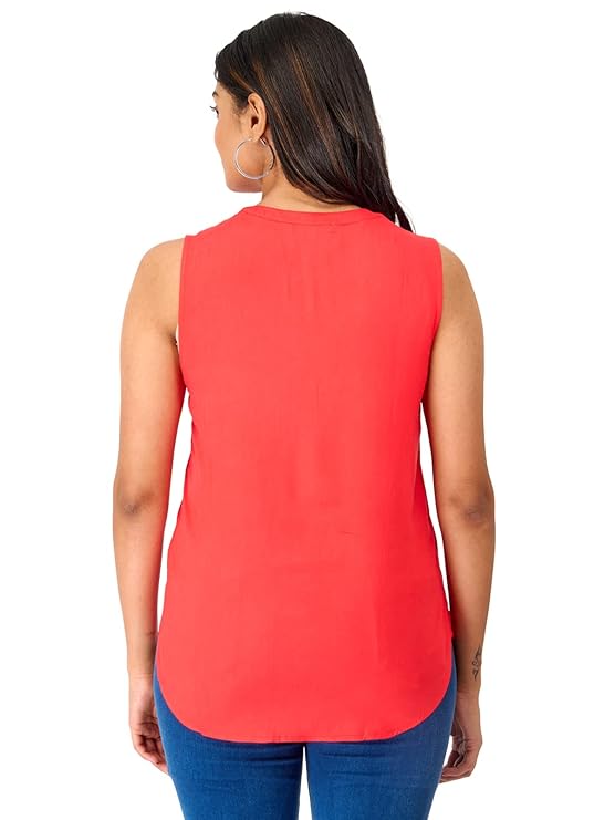 Twist99 Women's Wear Trendy Sleeveless V-Neck Top | Casual Dress | Elegant Outfit for Jeans