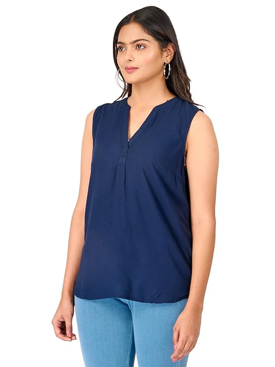 Twist99 Women's Wear Trendy Sleeveless V-Neck Top | Casual Dress | Elegant Outfit for Jeans