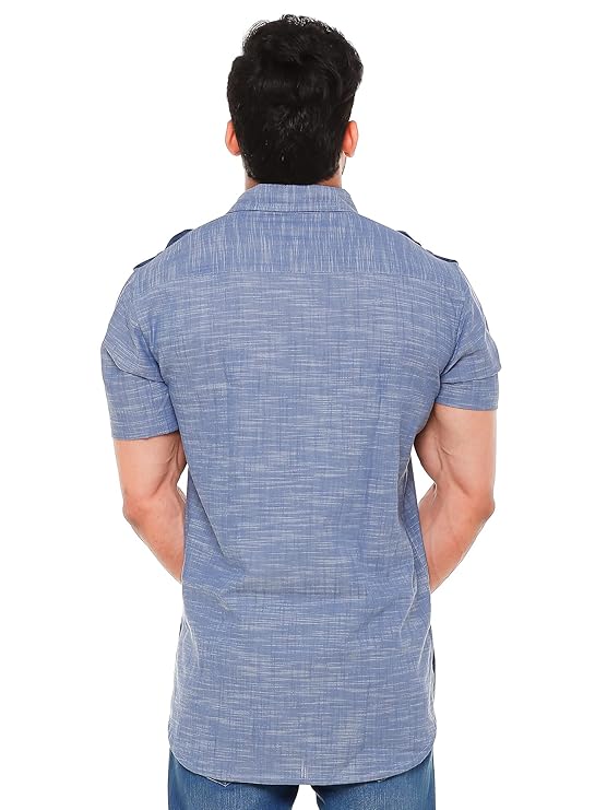 Twist99 Mens Cotton Linen Half Sleeve Plus Size Short Kurta
