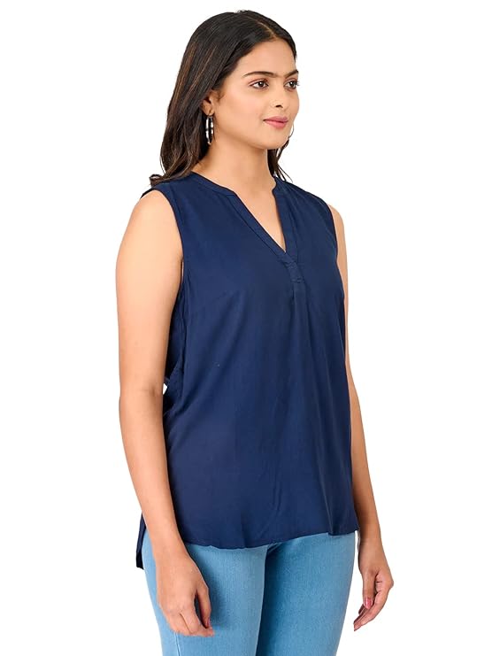 Twist99 Women's Wear Trendy Sleeveless V-Neck Top | Casual Dress | Elegant Outfit for Jeans