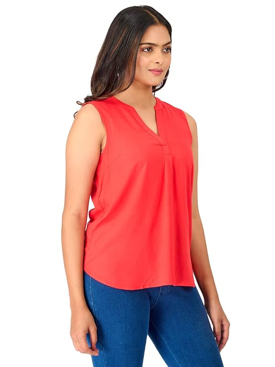 Twist99 Women's Wear Trendy Sleeveless V-Neck Top | Casual Dress | Elegant Outfit for Jeans