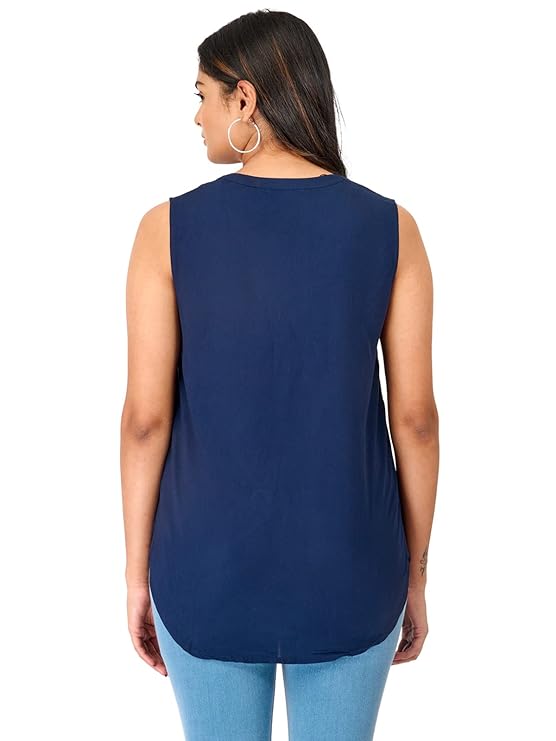 Twist99 Women's Wear Trendy Sleeveless V-Neck Top | Casual Dress | Elegant Outfit for Jeans