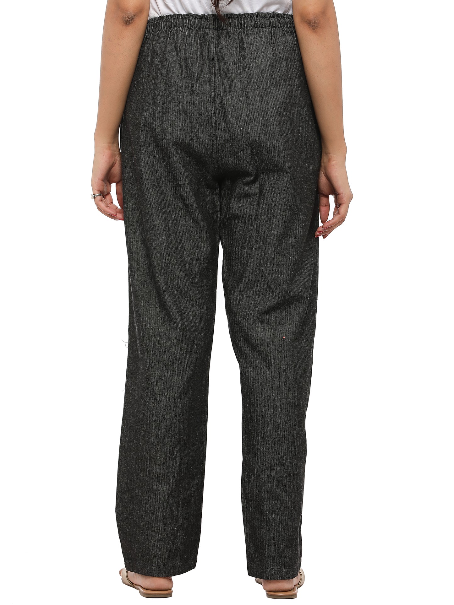 Twist99 Women's Cotton Linen Solid Lounge Bottom Plus Size Pant Pyjamas for Women Sleepwear Regular Fit Casual Trousers ( Grey Denim)Plus Size (S To 8XL)(30 To 56)