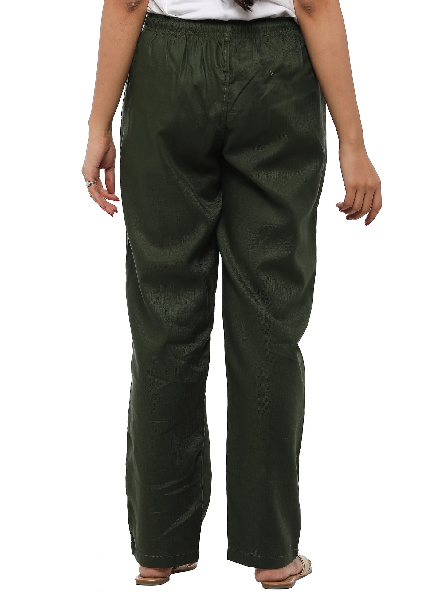 Twist99 Women's Cotton Linen Solid Lounge Bottom Plus Size Pant Pyjamas for Women Sleepwear Regular Fit Casual Trousers (Green)Plus Size(S To 8XL)(30 To 56)