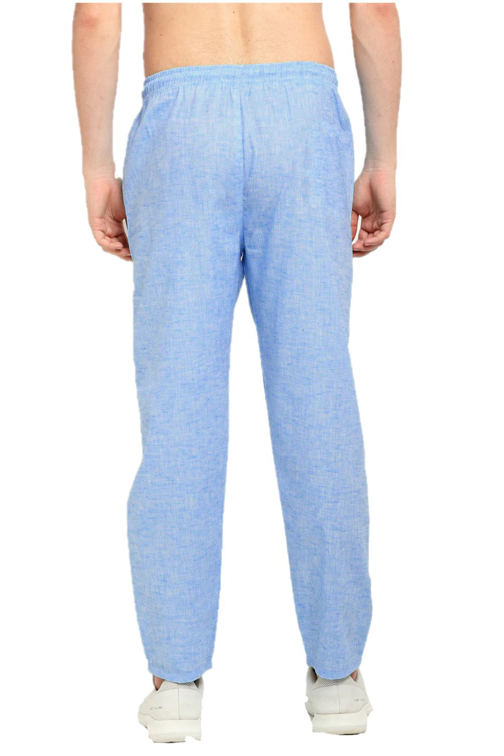 Twist99 Mens Linen Casual Pants Lightweight Solid Plus Size Pyjama Beach Pants Elastic Waist Jogger Yoga Summer Pyjama (Sky blue Chambray)Plus Size (S To 8XL)(30 To 56)
