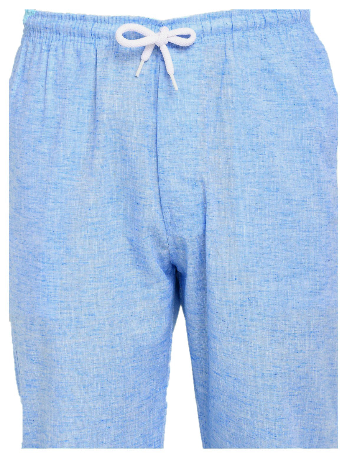 Twist99 Mens Linen Casual Pants Lightweight Solid Plus Size Pyjama Beach Pants Elastic Waist Jogger Yoga Summer Pyjama (Sky blue Chambray)Plus Size (S To 8XL)(30 To 56)