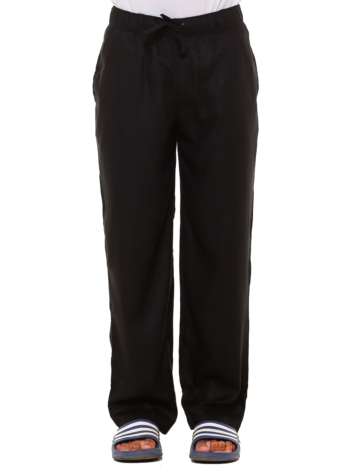 Twist99 Mens Linen Casual Pants Lightweight Solid Plus Size Pyjama Beach Pants Elastic Waist Jogger Yoga Summer Pyjama (Black,)Plus Size (S To 8XL)(30 To 56)