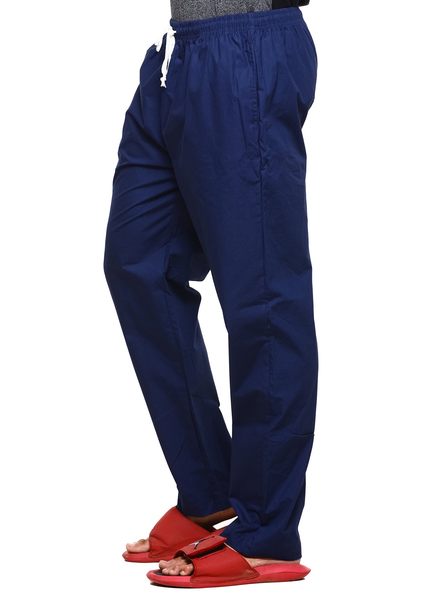 Twist99 Mens Linen Casual Pants Lightweight Solid Plus Size Pyjama Beach Pants Elastic Waist Jogger Yoga Summer Pyjama (Navy Blue)Plus Size (S To 8XL)(30 To 56)