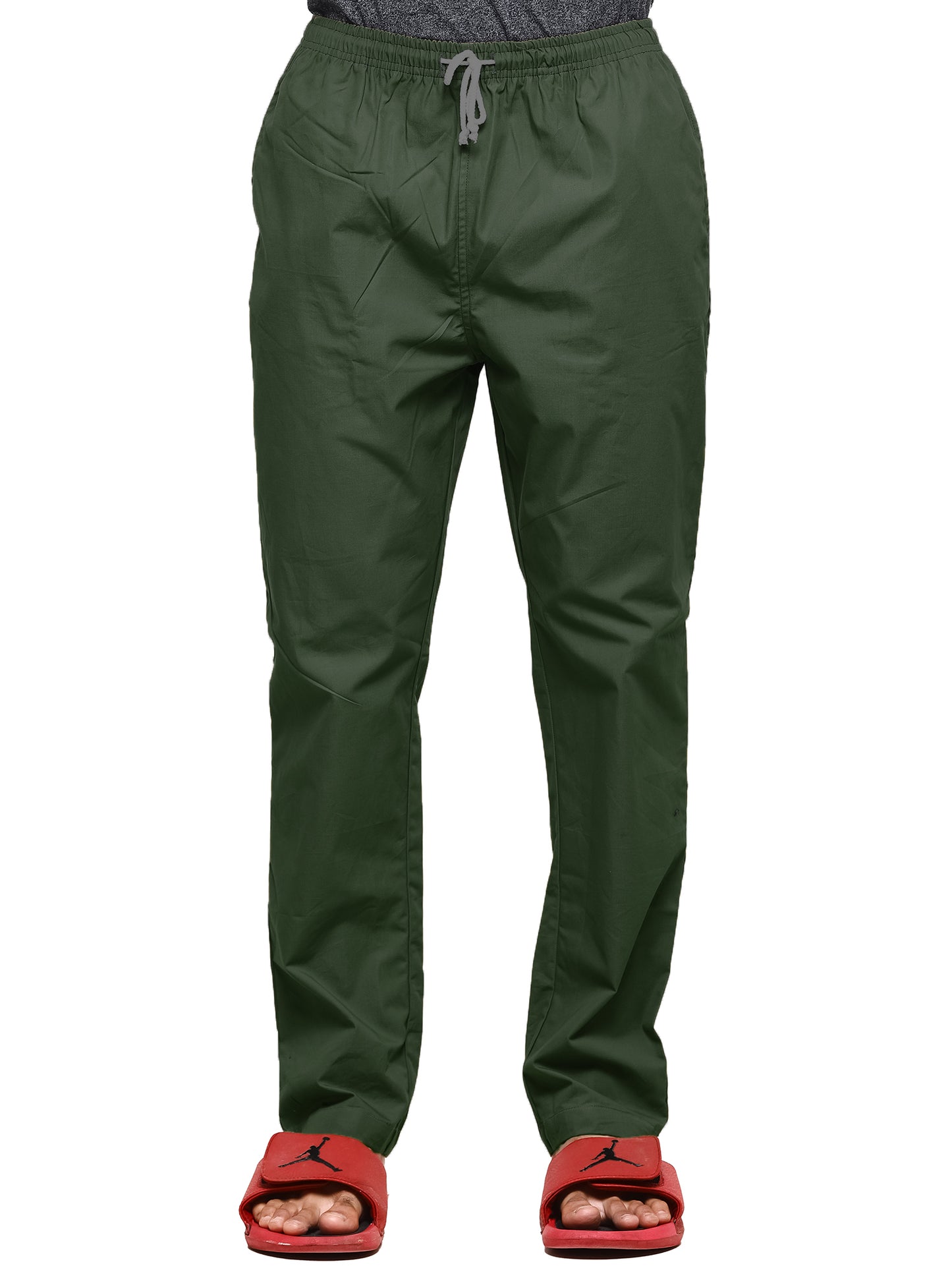 Twist99 Mens Linen Casual Pants Lightweight Solid Plus Size Pyjama Beach Pants Elastic Waist Jogger Yoga Summer Pyjama (Olive Green,)Plus Size (S To 8XL)(30 To 56)