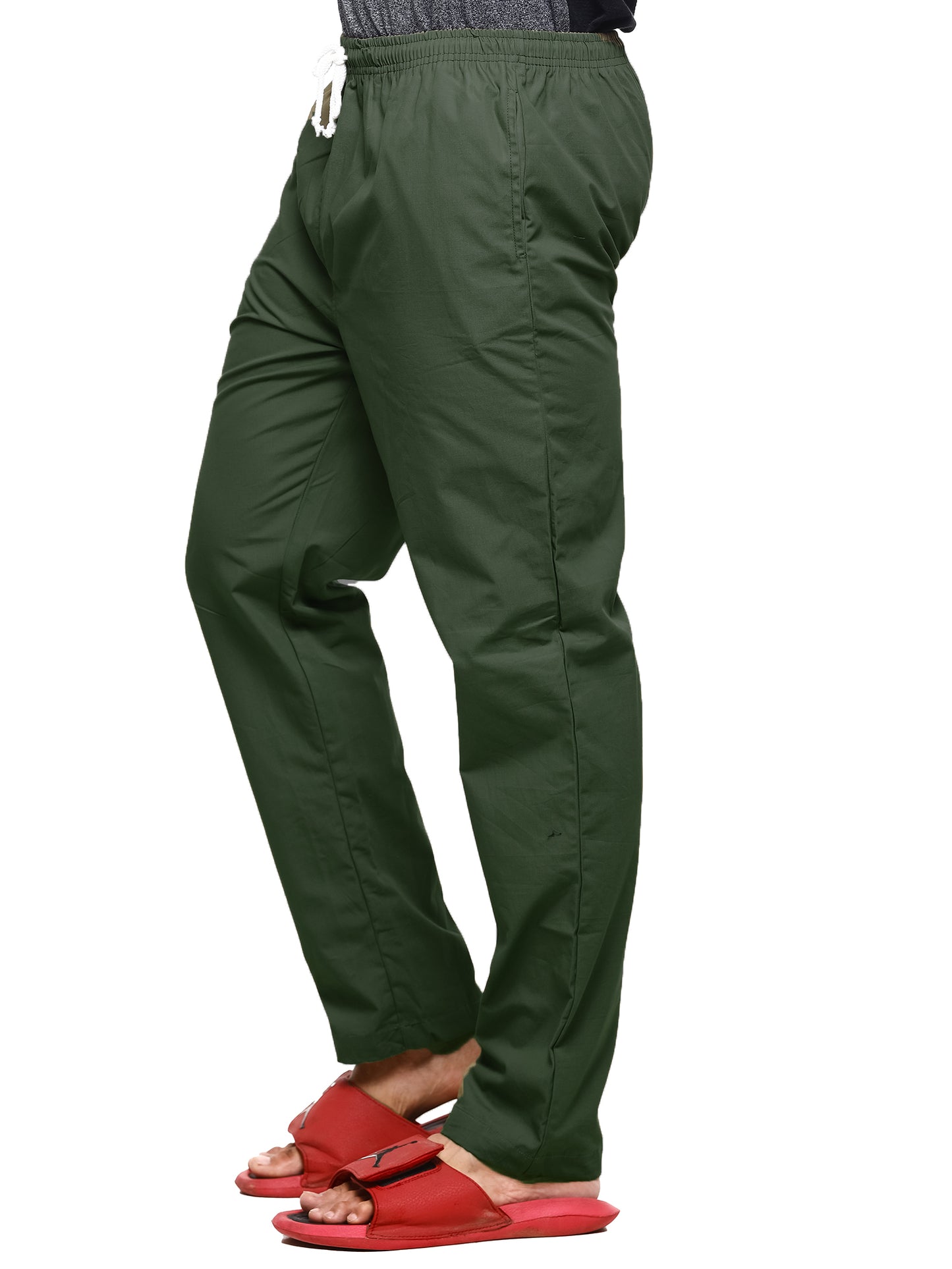 Twist99 Mens Linen Casual Pants Lightweight Solid Plus Size Pyjama Beach Pants Elastic Waist Jogger Yoga Summer Pyjama (Olive Green,)Plus Size (S To 8XL)(30 To 56)