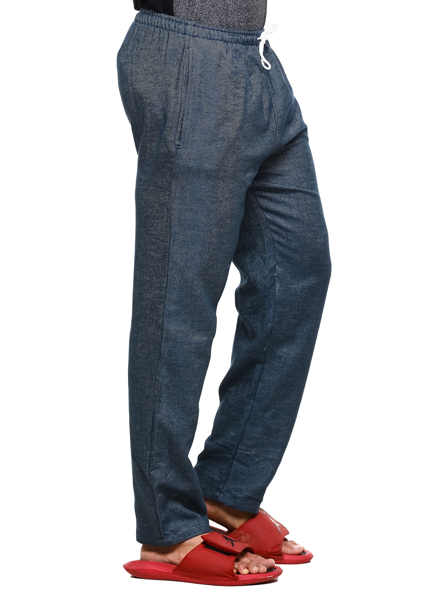 Twist99 Mens Linen Casual Pants Lightweight Solid Plus Size Pyjama Beach Pants Elastic Waist Jogger Yoga Summer Pyjama (Navy Linen Denim,)Plus Size (S To 8XL)(30 To 56)