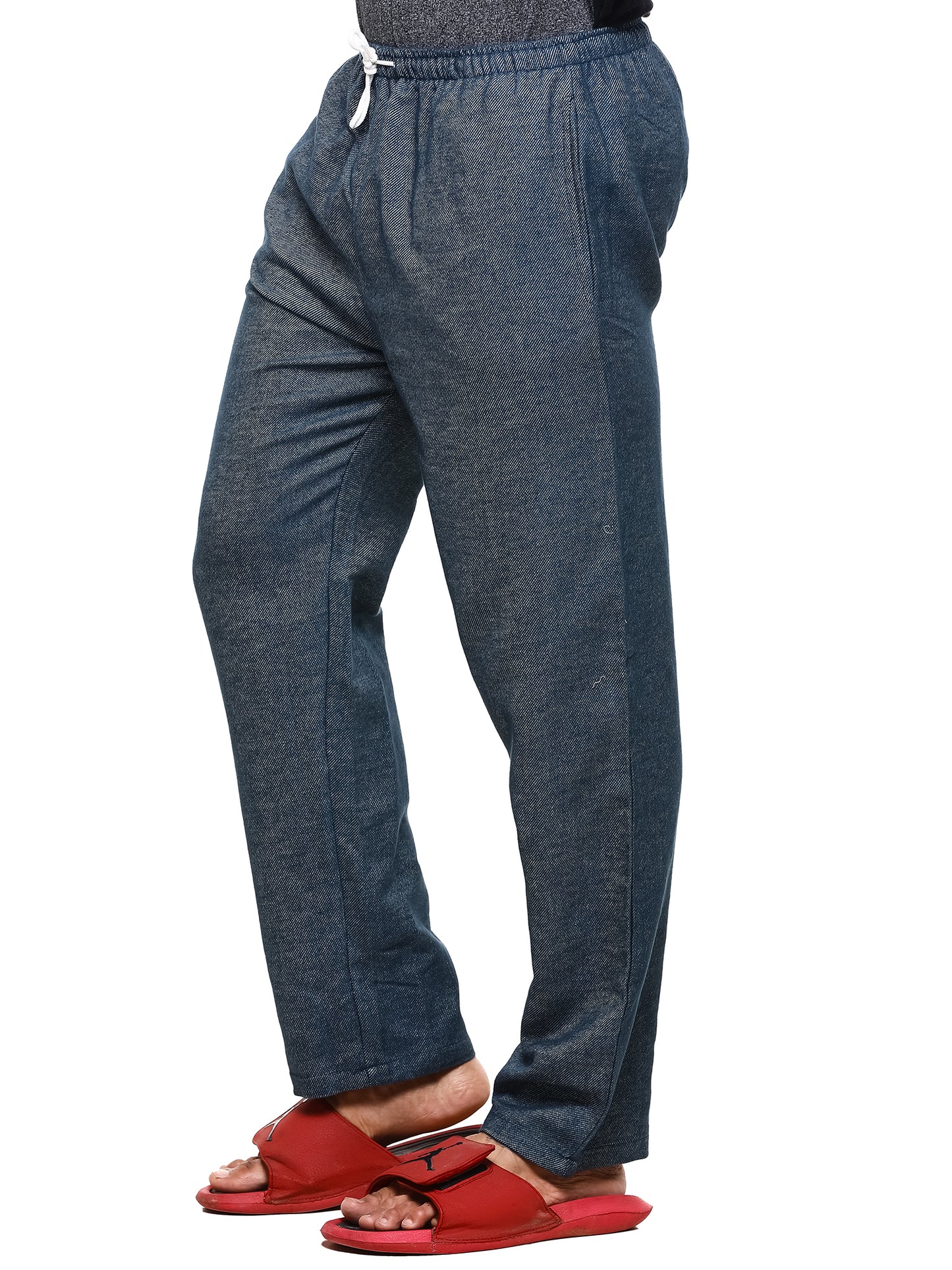 Twist99 Mens Linen Casual Pants Lightweight Solid Plus Size Pyjama Beach Pants Elastic Waist Jogger Yoga Summer Pyjama (Navy Linen Denim,)Plus Size (S To 8XL)(30 To 56)