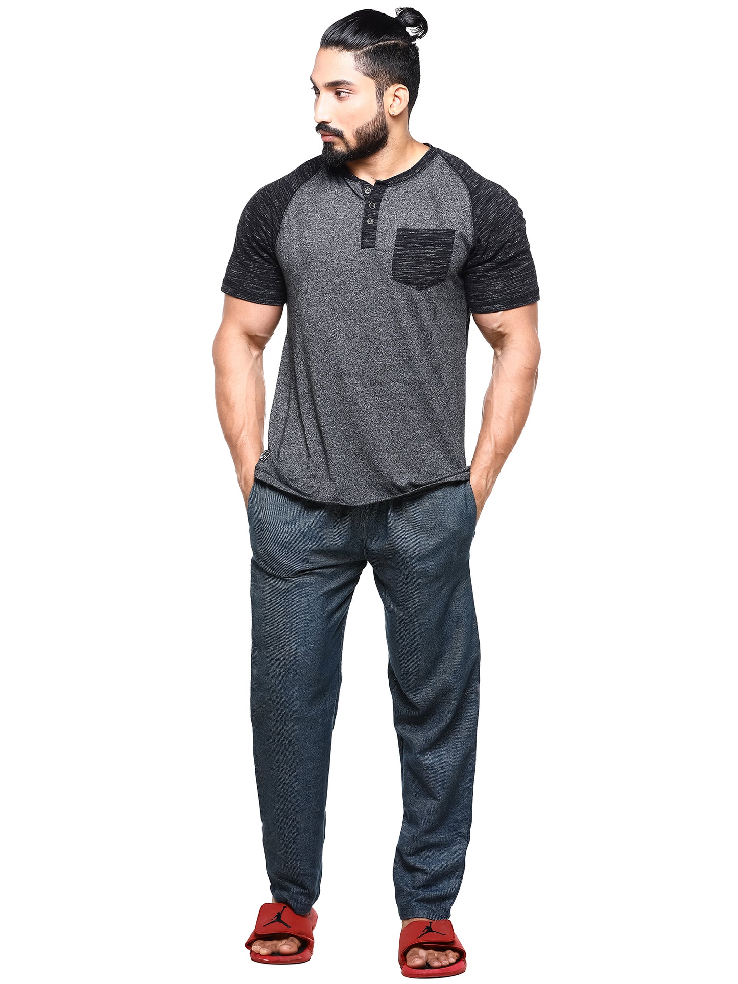 Twist99 Mens Linen Casual Pants Lightweight Solid Plus Size Pyjama Beach Pants Elastic Waist Jogger Yoga Summer Pyjama (Navy Linen Denim,)Plus Size (S To 8XL)(30 To 56)