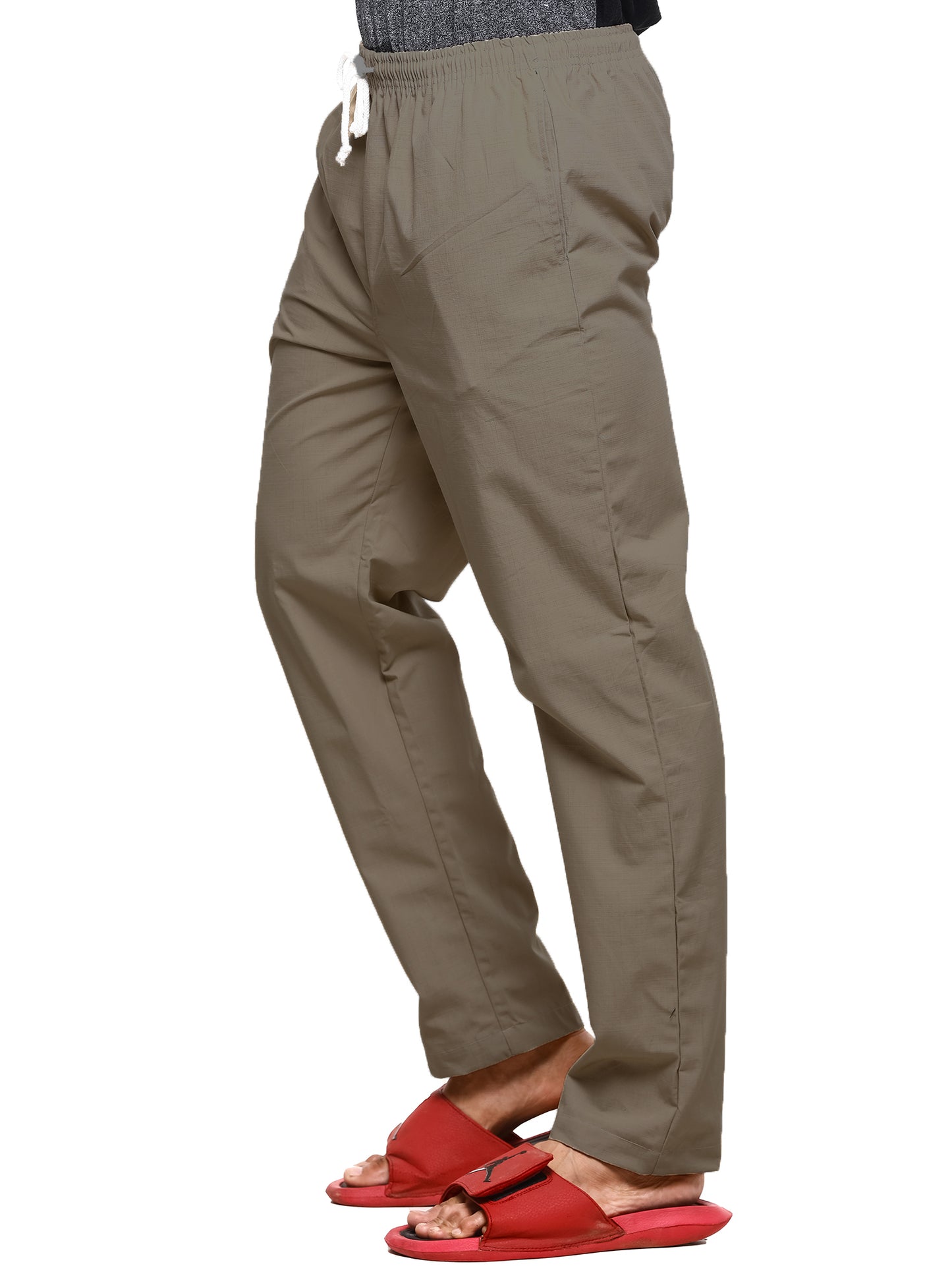Twist99 Mens Linen Casual Pants Lightweight Solid Plus Size Pyjama Beach Pants Elastic Waist Jogger Yoga Summer Pyjama (Brown,)Plus Size (S To 8XL)(30 To 56)