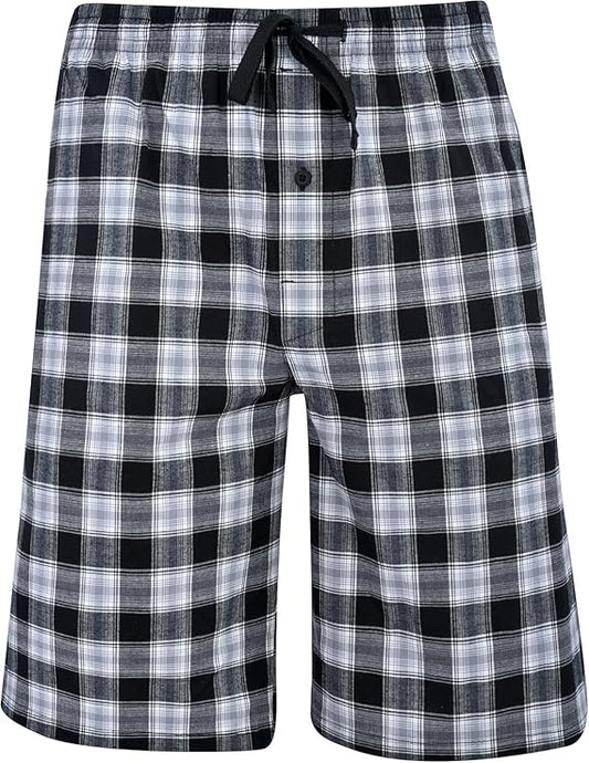 Twist99 Women's Cotton Checkered Shorts – High Waist Lounge Shorts with Pockets | Regular & Plus Sizes