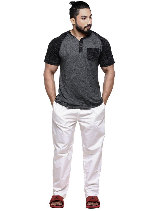 Twist99 Mens Linen Casual Pants Lightweight Solid Plus Size Pyjama Beach Pants Elastic Waist Jogger Yoga Summer Pyjama (White,)Plus Size (S To 8XL)(30 To 56)