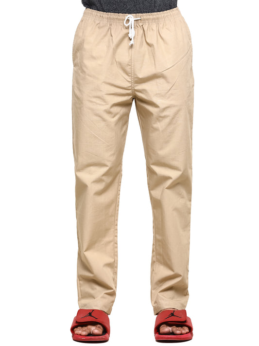 Twist99 Mens Linen Casual Pants Lightweight Solid Plus Size Pyjama Beach Pants Elastic Waist Jogger Yoga Summer Pyjama (Beige,)