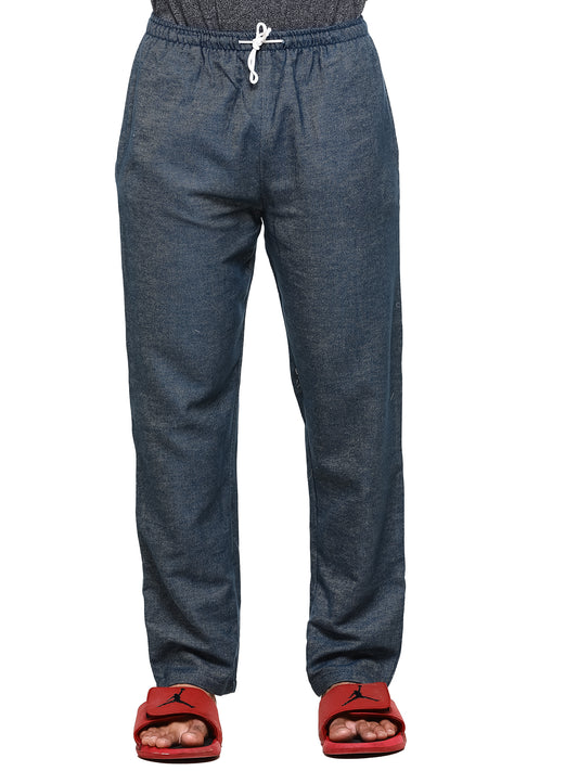 Twist99 Mens Linen Casual Pants Lightweight Solid Plus Size Pyjama Beach Pants Elastic Waist Jogger Yoga Summer Pyjama (Navy Linen Denim,)Plus Size (S To 8XL)(30 To 56)