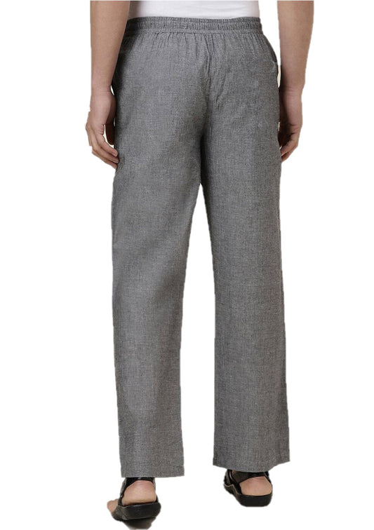 Twist99 Mens Linen Casual Pants Lightweight Solid Plus Size Pyjama Beach Pants Elastic Waist Jogger Yoga Summer Pyjama (Grey Denim,)Plus Size (S To 8XL)(30 To 56)